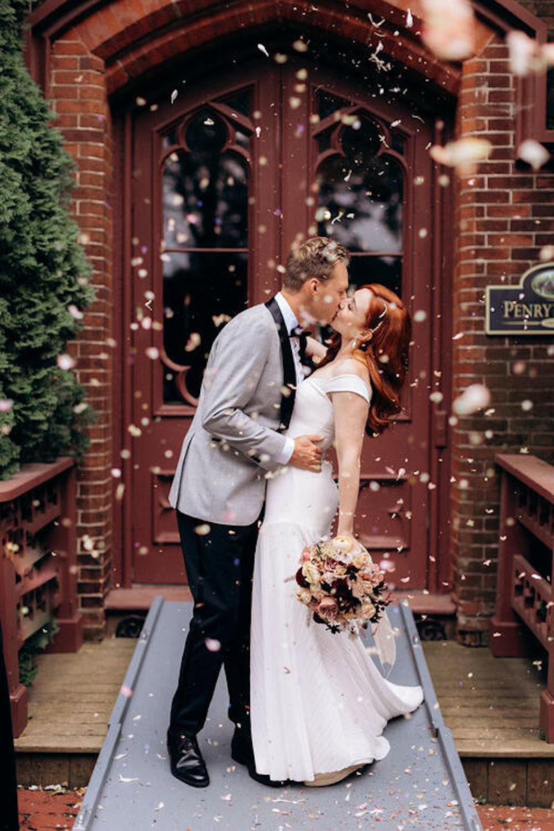 wedding photo of Haley & Aidan as the Bride and Groom.