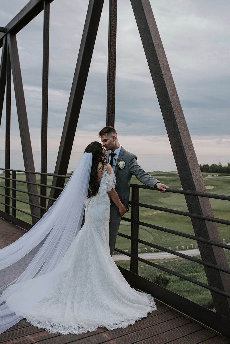 wedding photo of Samantha & Steffan as the Bride and Groom.