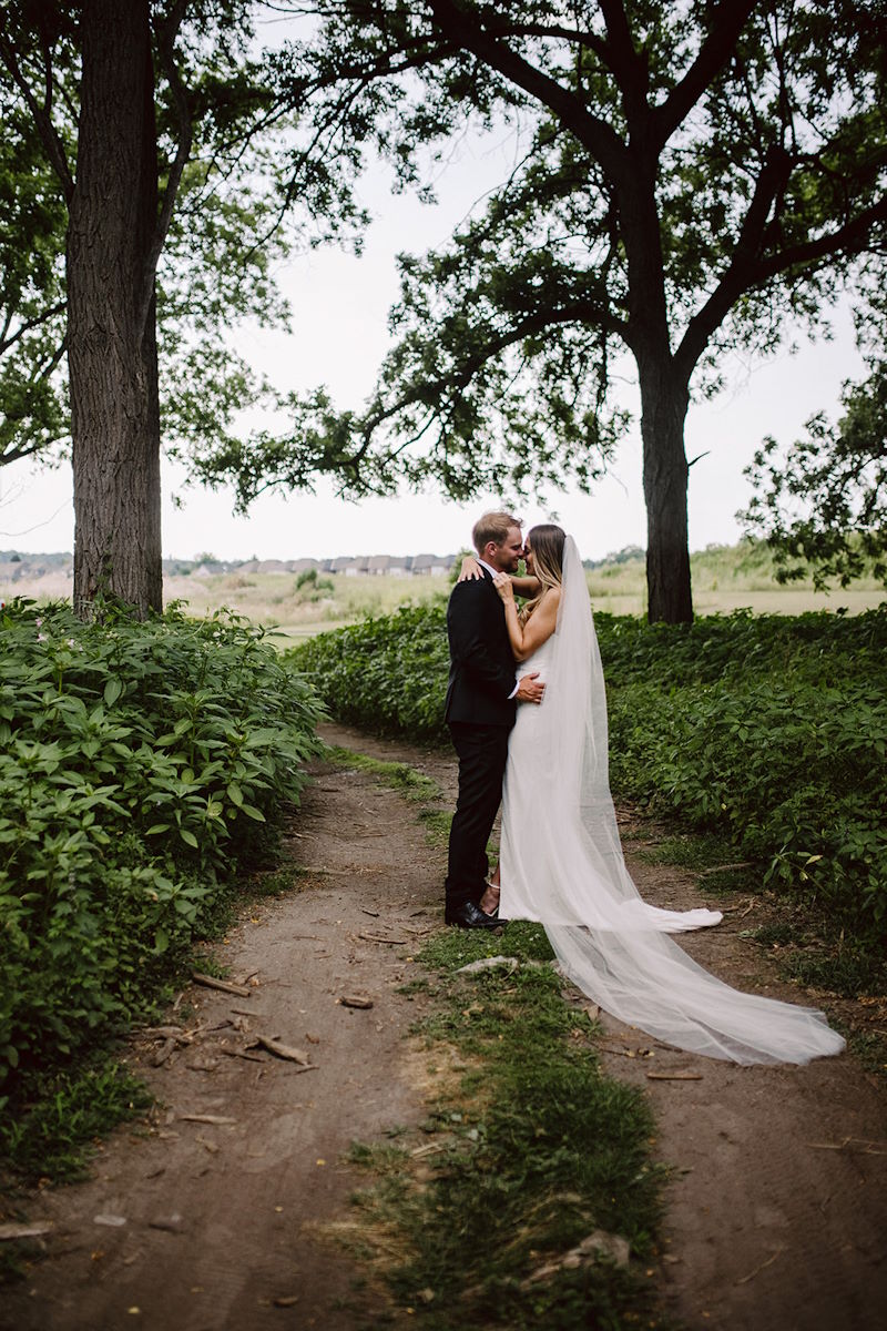 wedding photo of Samantha & Steffan as the Bride and Groom.